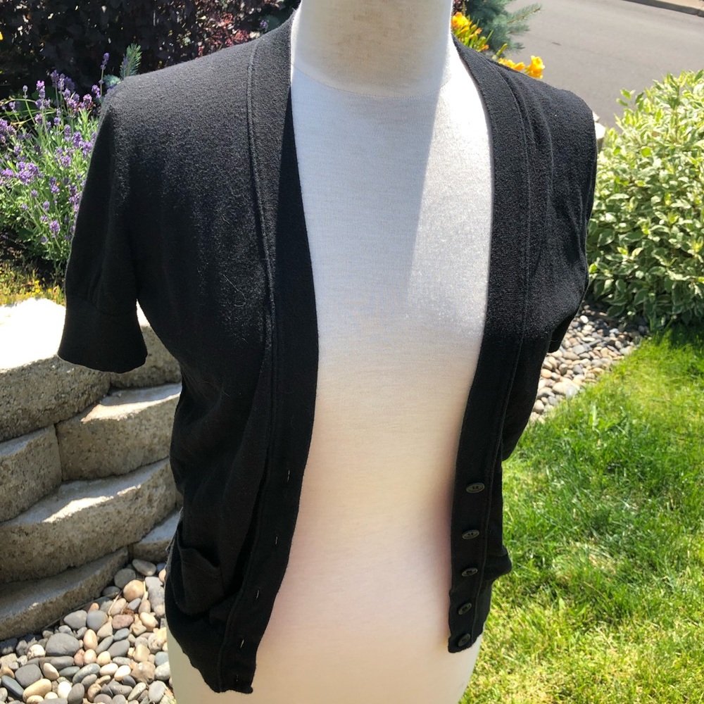 Ann Taylor LOFT Short Sleeve Cardigan Button Down